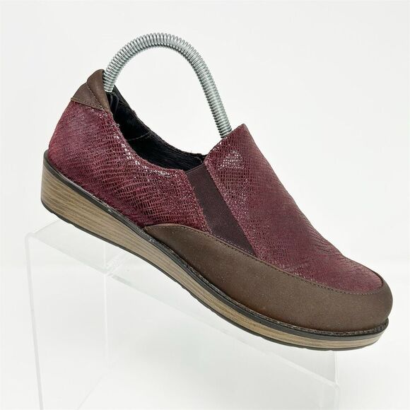 Naot Women's Purple Red Berry Slip-On Loafers Size 39 (US 8) Casual Comfort - Picture 1 of 11